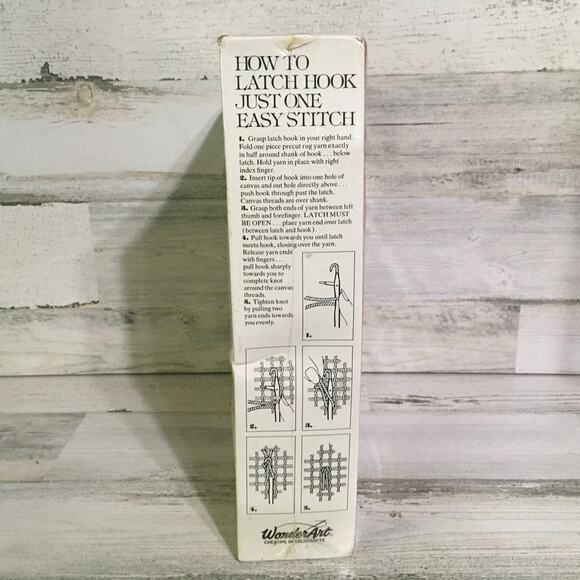 Select Your Own Initial Wonderart Latch Hook Rug Kit 4748 NEW SEALED 20 x 27 - Picture 3 of 7